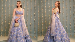 Sara Tendulkar swirls in powder blue floral lehenga