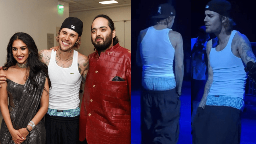 Justin Bieber trolled due to wearing vest and shorts in Anant Ambani Radhika Merchant sangeet