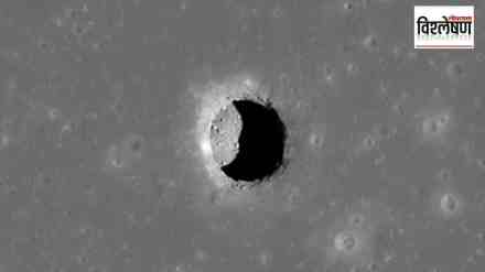 moon cave discovery, NASA, human settlements, space research center, Lunar Reconnaissance Orbiter, Mare Tranquility, human habitation, cosmic rays protection, solar emissions, meteoroid strikes, stable temperature, long-term lunar missions, water ice, lunar volcanoes, underground movements, astronaut safety, research base