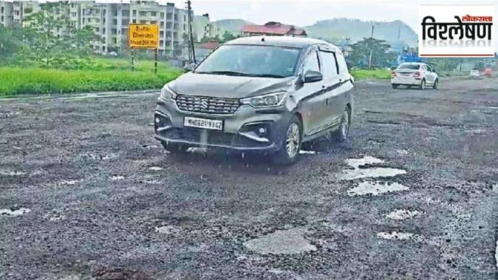 Mumbai-Goa highway is currently in a major state of disrepair in the Wadkhal to Indapur stretch near Lonere