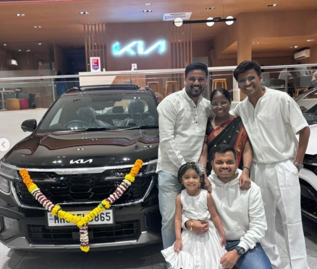 prithvik pratap bought first new car