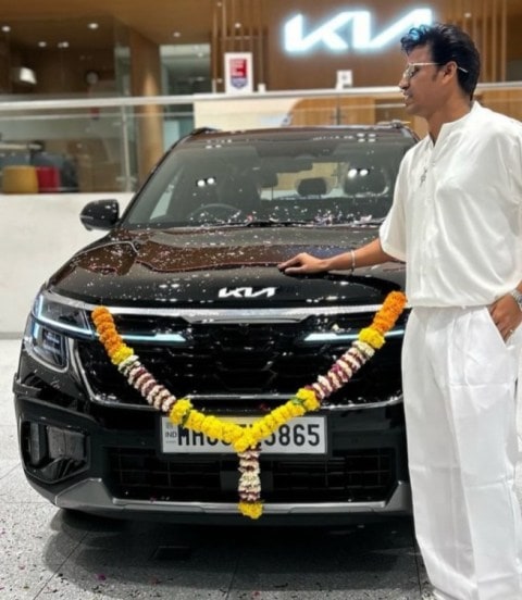 prithvik pratap bought first new car