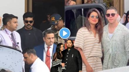 ram charan and Priyanka chopra reached with family in Mumbai for Anant Ambani-Radhika Merchant Wedding