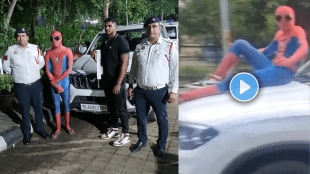 Spiderman Arrested After Riding On Car Bonnet Video Viral