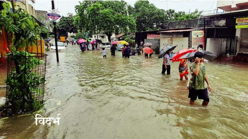 flooding in vidarbha along with nagpur due to development works