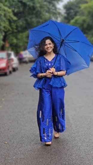 Aarya Ambekar Blue Co-ord Set Dress