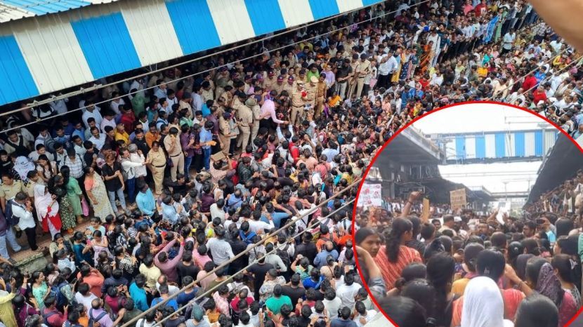 Badlapur school sexual abuse case Railway Station Protest