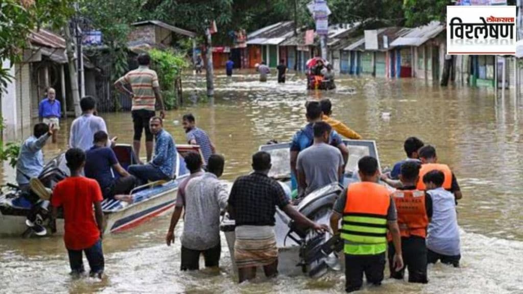 Why are some elements in Bangladesh holding India responsible for the floods