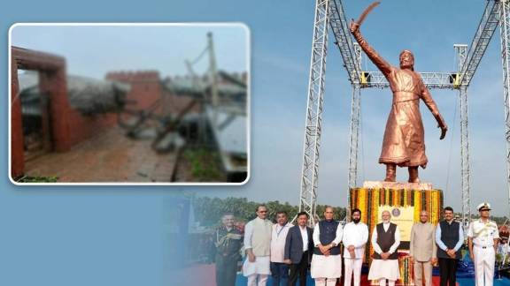 Chhatrapati Shivaji Maharaj Statue Collapse at Rajkot Fort Malvan Sindhudurg