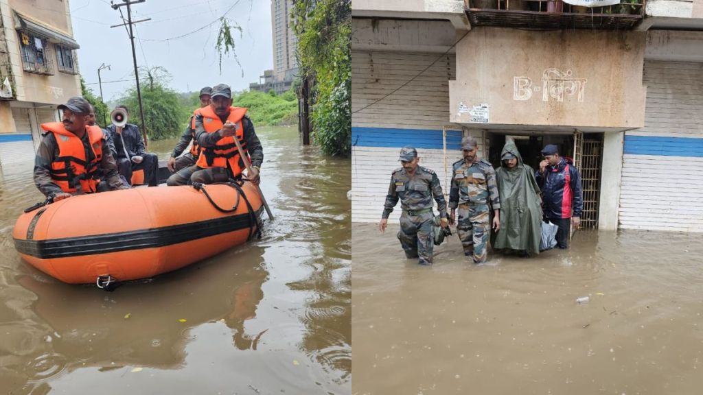 Flood again in Pune contingent of 100 army personnel has been deployed