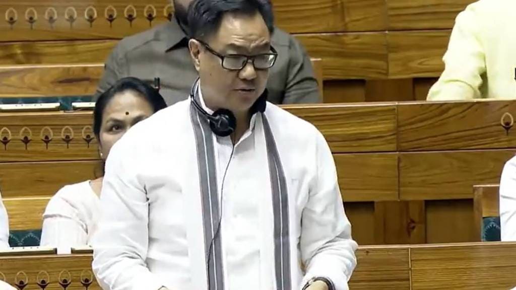 Union Minister of Minority Affairs Kiren Rijiju moves Waqf Bill in Loksabha