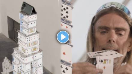 Man Set Guinness World Record to make tallest house of cards