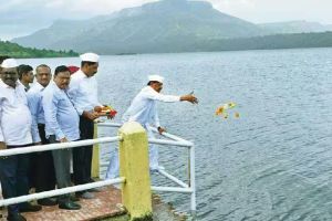 Ganesh Naiks talk about increased water planning after Jalpuja of Morbe Dam