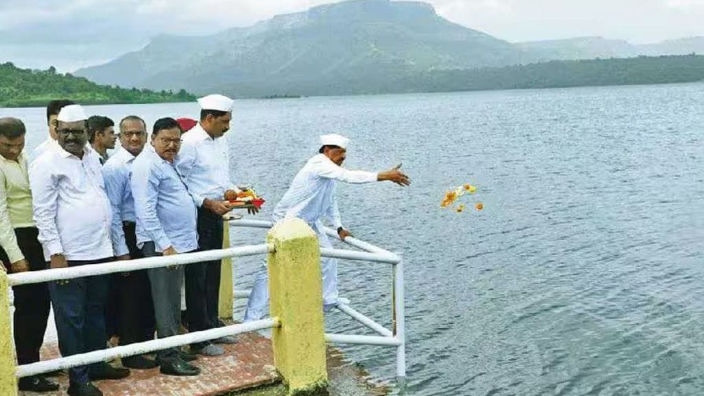 Ganesh Naiks talk about increased water planning after Jalpuja of Morbe Dam