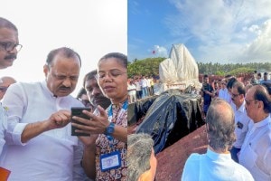 ajit pawar visit at rajkot fort malvan