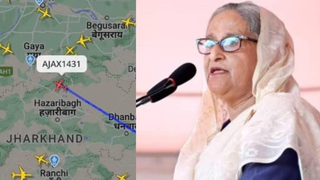 Sheikh Hasina flight most tracked