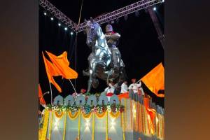 Shivaji maharaj statue Nandgaon,