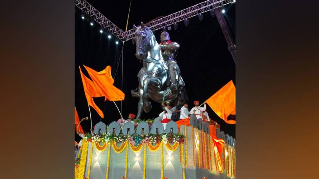 Shivaji maharaj statue Nandgaon,