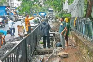 navi mumbai,koparkhairane,footpath repairing started,