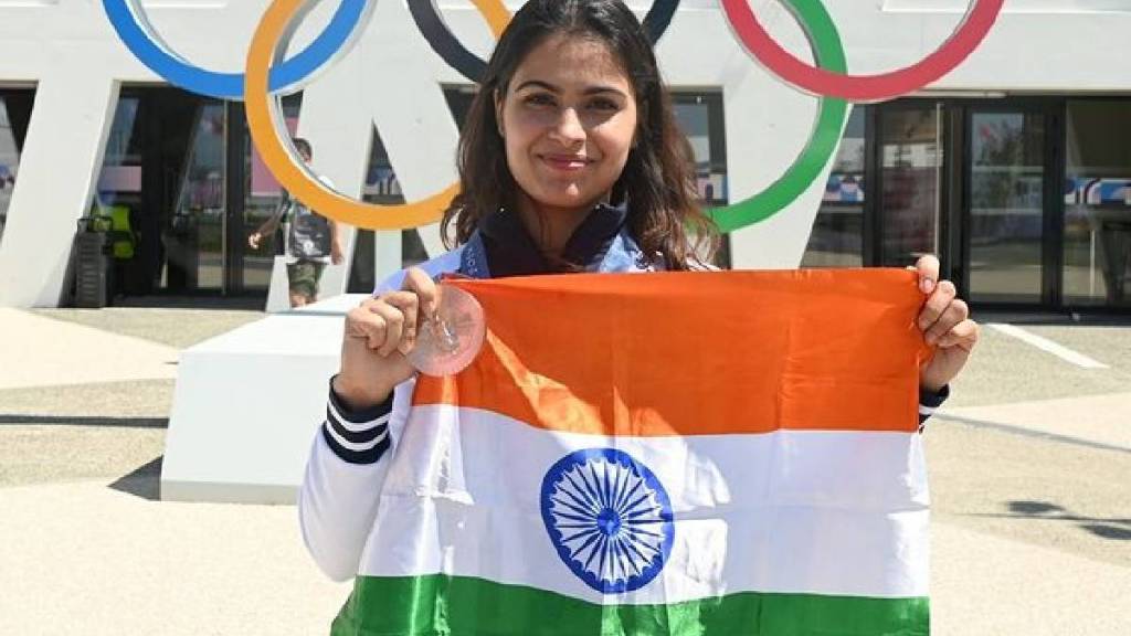 Paris Olympics 2024 Manu Bhaker Named As Indias Flagbearer for Closing Ceremony