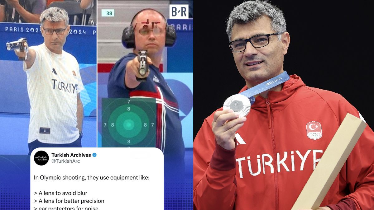 Paris Olympics 2024 Turkeys Olympic shooter Yusuf Dikec winning the ...