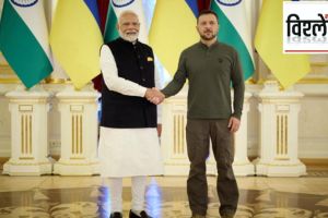 Prime Minister Narendra Modi with Ukrainian President Volodymyr Zelenskyy