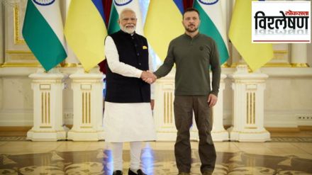 Prime Minister Narendra Modi with Ukrainian President Volodymyr Zelenskyy