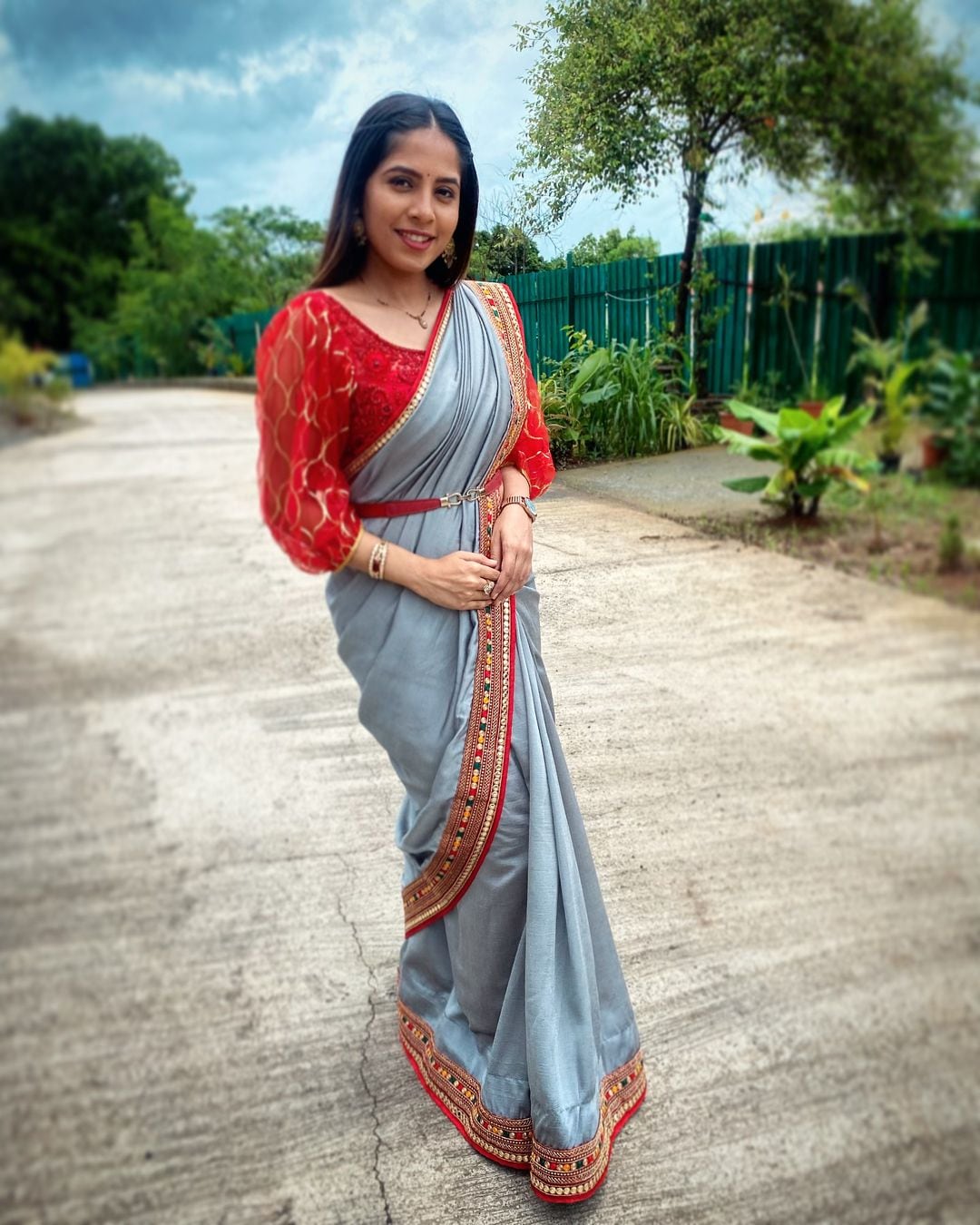 Navri Mile Hitlerla TV Serial Fame Sanika Kashikar Kanjivaram Saree Look