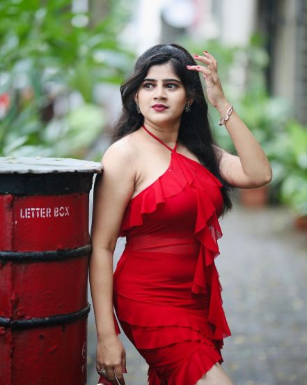 Sarika Salunkhe Red Dress Look