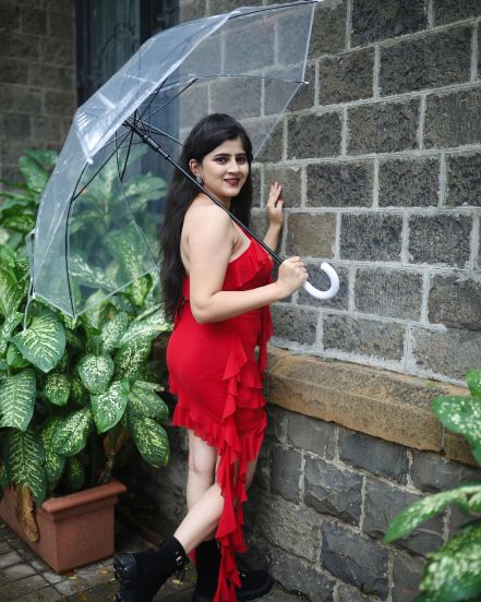 Sarika Salunkhe Red Dress Look