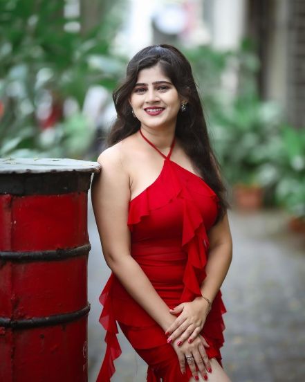 Sarika Salunkhe Red Dress Look