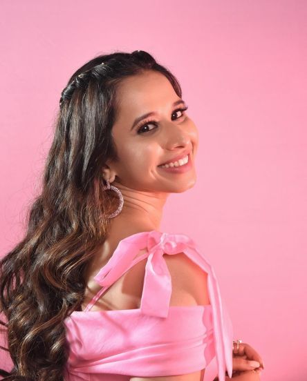 Shreya Bugde Sheth Pink Dress