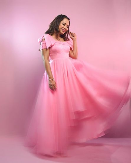 Shreya Bugde Sheth Pink Dress