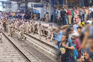 Stone pelting at Badlapur railway station