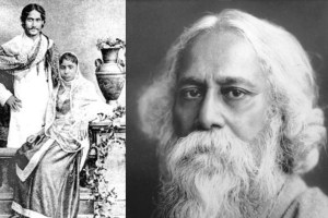 Tagore and his wife Mrinalini Devi, 1883