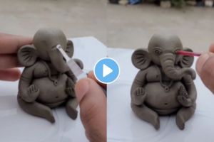 how to make clay Ganesh idol in just five minutes