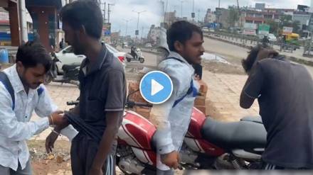 Video shows A biker provided a lift to a pickpocket man