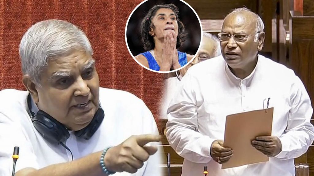 Vinesh Phogat issue in Rajya sabha What say Jagdeep Dhankhar