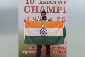 Asian Taekwondo Championships Vishal Seagal won the gold medal