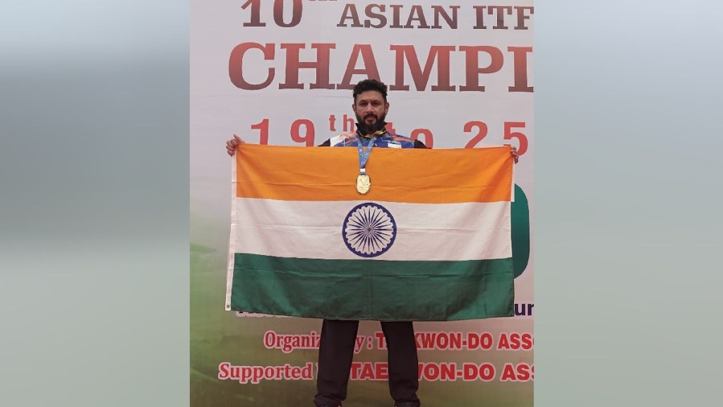 Asian Taekwondo Championships Vishal Seagal won the gold medal