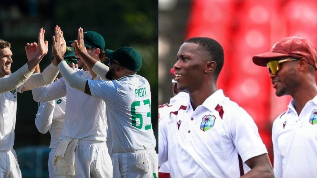 WI vs SA 2nd Test Highlights 17 Wickets Falls on Day 1 Guyana