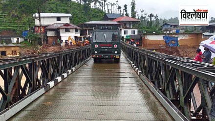 What is a Bailey bridge constructed in Wayanad after landslides