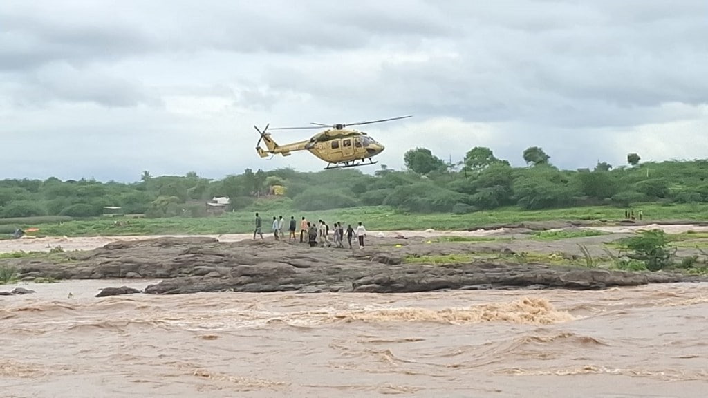 Malegaon, girna river, helicopter,