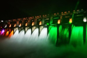 Appar Wardha Dam, Laser lighting,