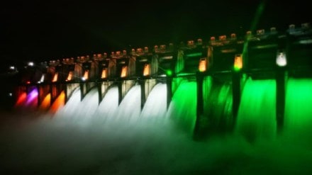 Appar Wardha Dam, Laser lighting,