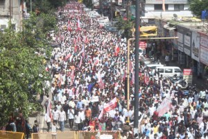 Adivasis march to Vikas Bhavan for Pesa recruitment nashik news