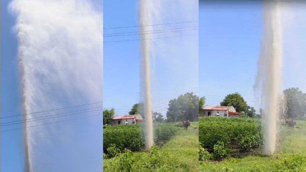 60 feet high water spray Nandurbar marathi news