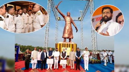 eknath shinde indian navy shivaji statue