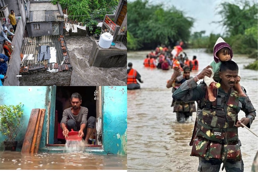 Gujarat Flood News in marathi, Heavy Rainfall In Gujarat