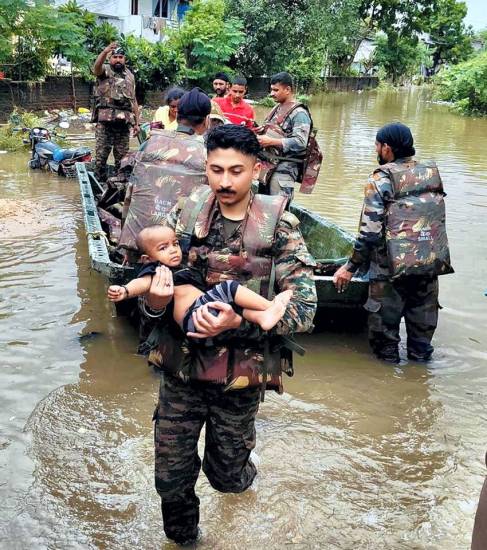 Gujarat on red alert water logging in cities